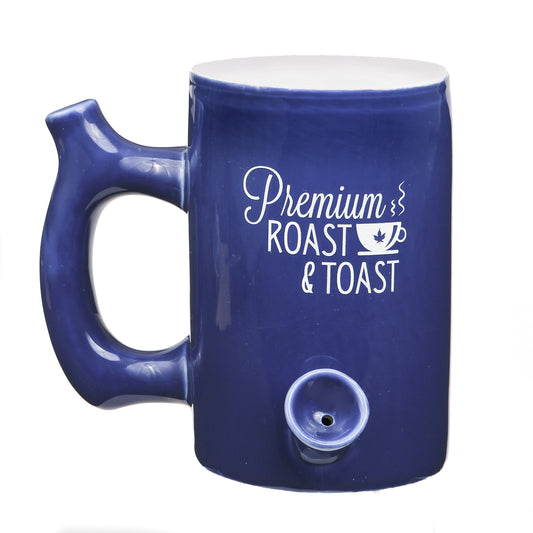 Blue "Roast and Toast" Mug