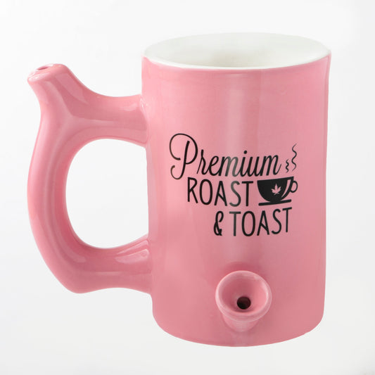 Pink "Roast and Toast" Mug