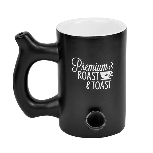 Matte Black Large "Roast and Toast" Mug