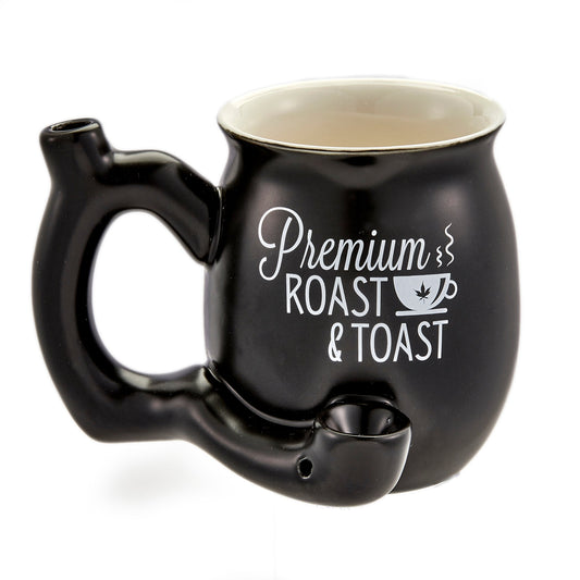 Matte Black Small "Roast and Toast Mug"