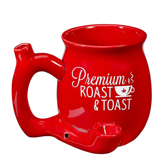 Small Red "Roast and Toast" Mug